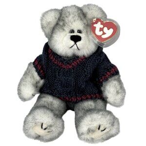 Ty 1993 Fairbanks Land of the Midnight Sun 9” White  Grey Bear With Sweater